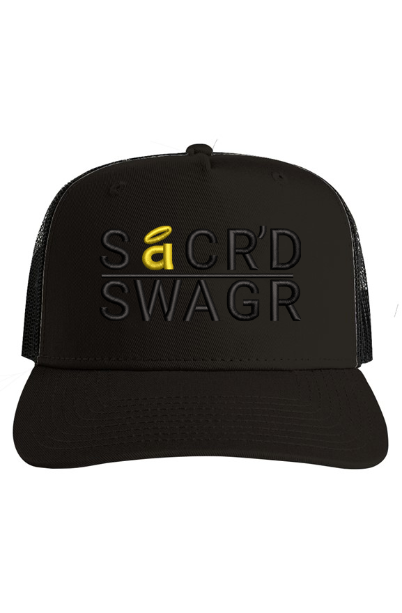 Sacr'd Swagr Cap – Halo Edition (Black + Gold)