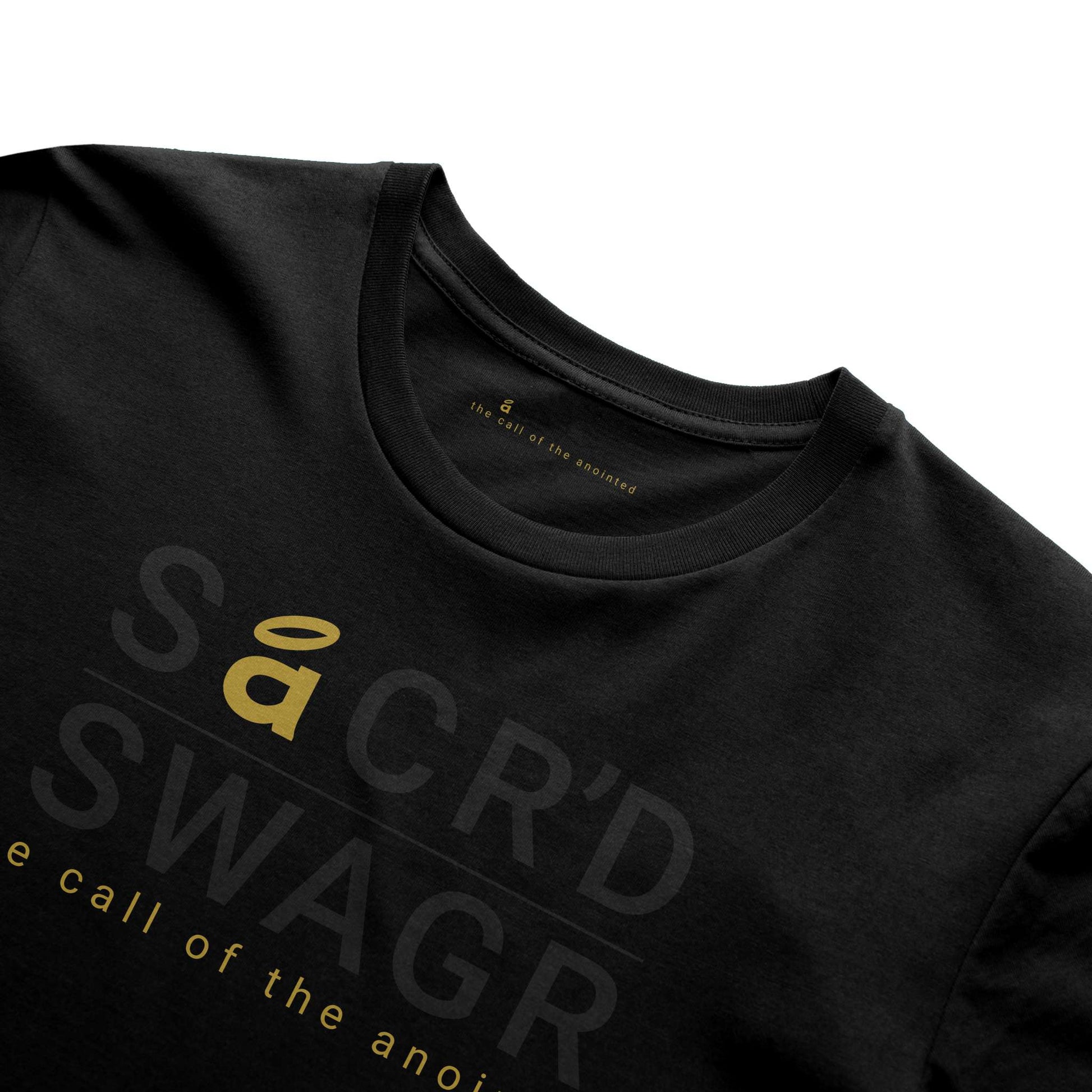 Sacr'd Swagr Essential Tee – Black on Black