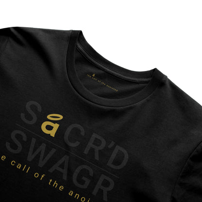 Sacr'd Swagr Essential Tee – Black on Black
