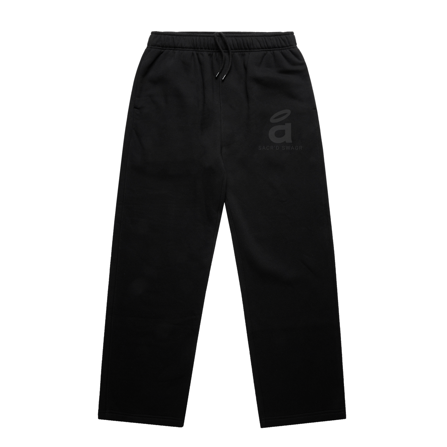 sacr'd swagr unisex relaxed track pants (black out)
