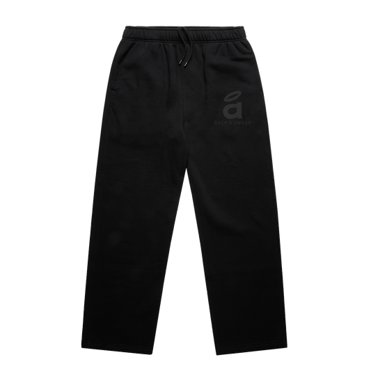 sacr'd swagr unisex relaxed track pants (black out)