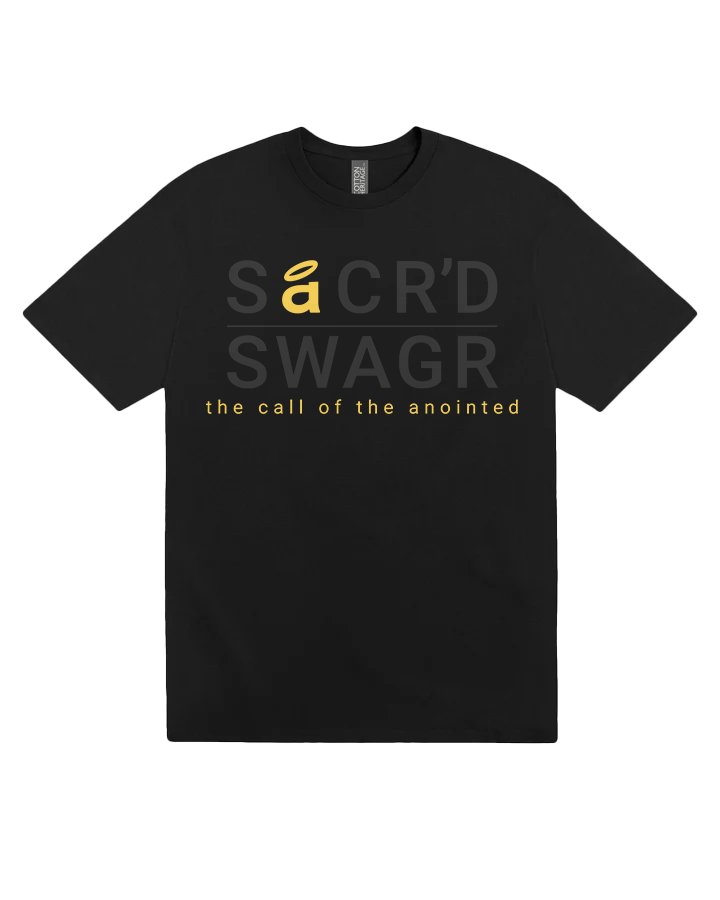 essential men's tee – black on black